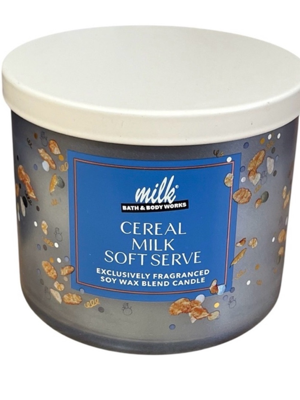 Bath & Body Works Cereal Milk Soft Serve Scented 3  Wick Candle
